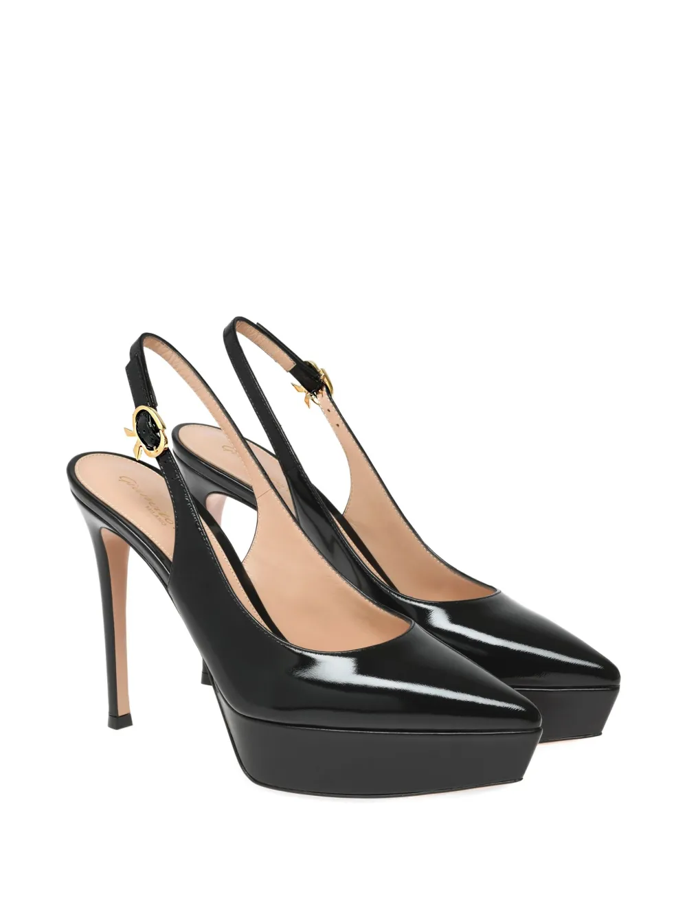 Gianvito Rossi 85mm Dasha Platform Sling Pumps In Black