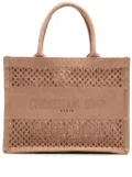 Christian Dior Pre-Owned 2020 Medium Embroidered Mesh Book tote bag - Brown