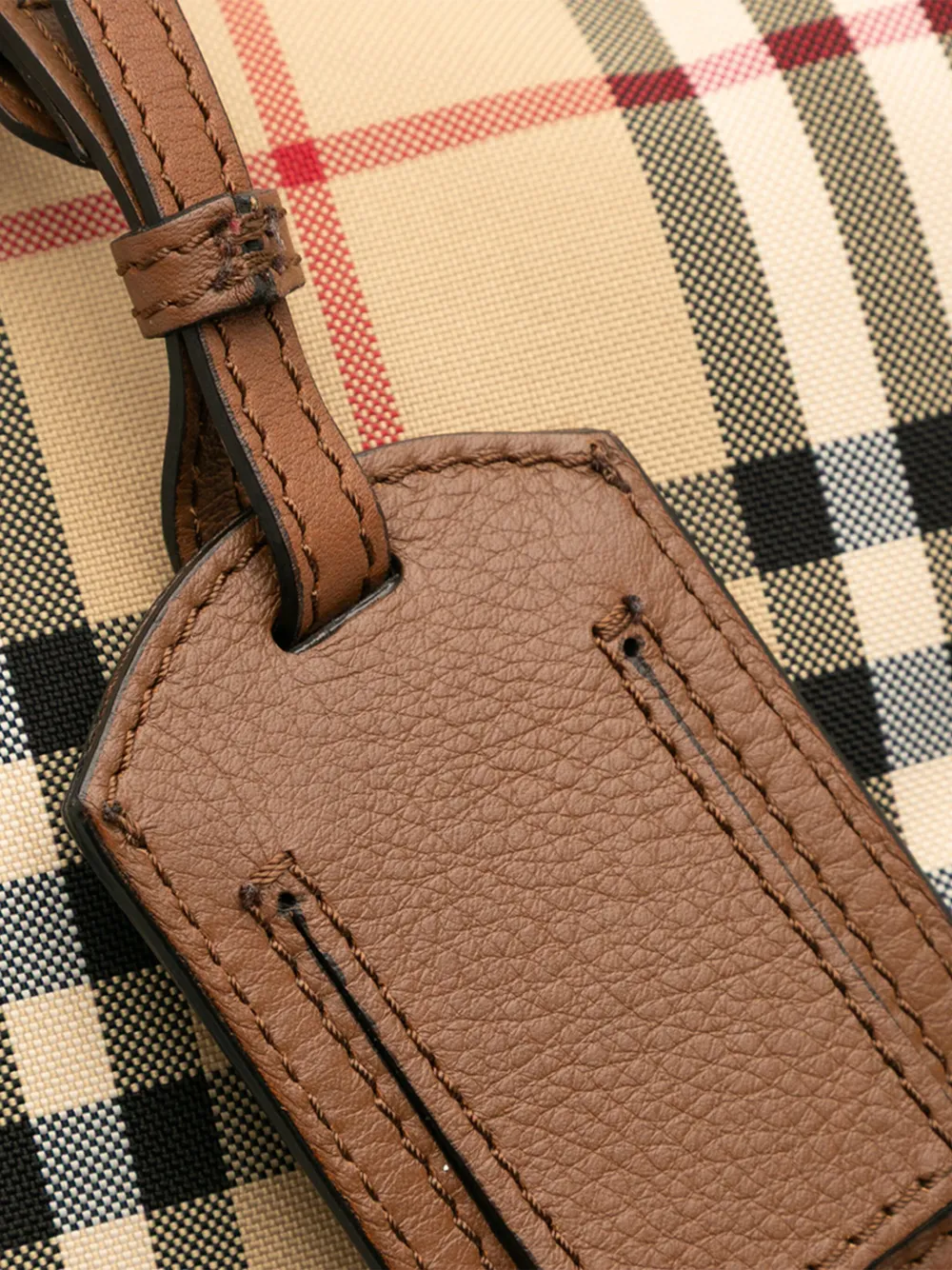 Pre-owned Burberry 2000-2017 Small Leather Trimmed Haymarket Check Coated Canvas Canterbury Tote Bag In Brown