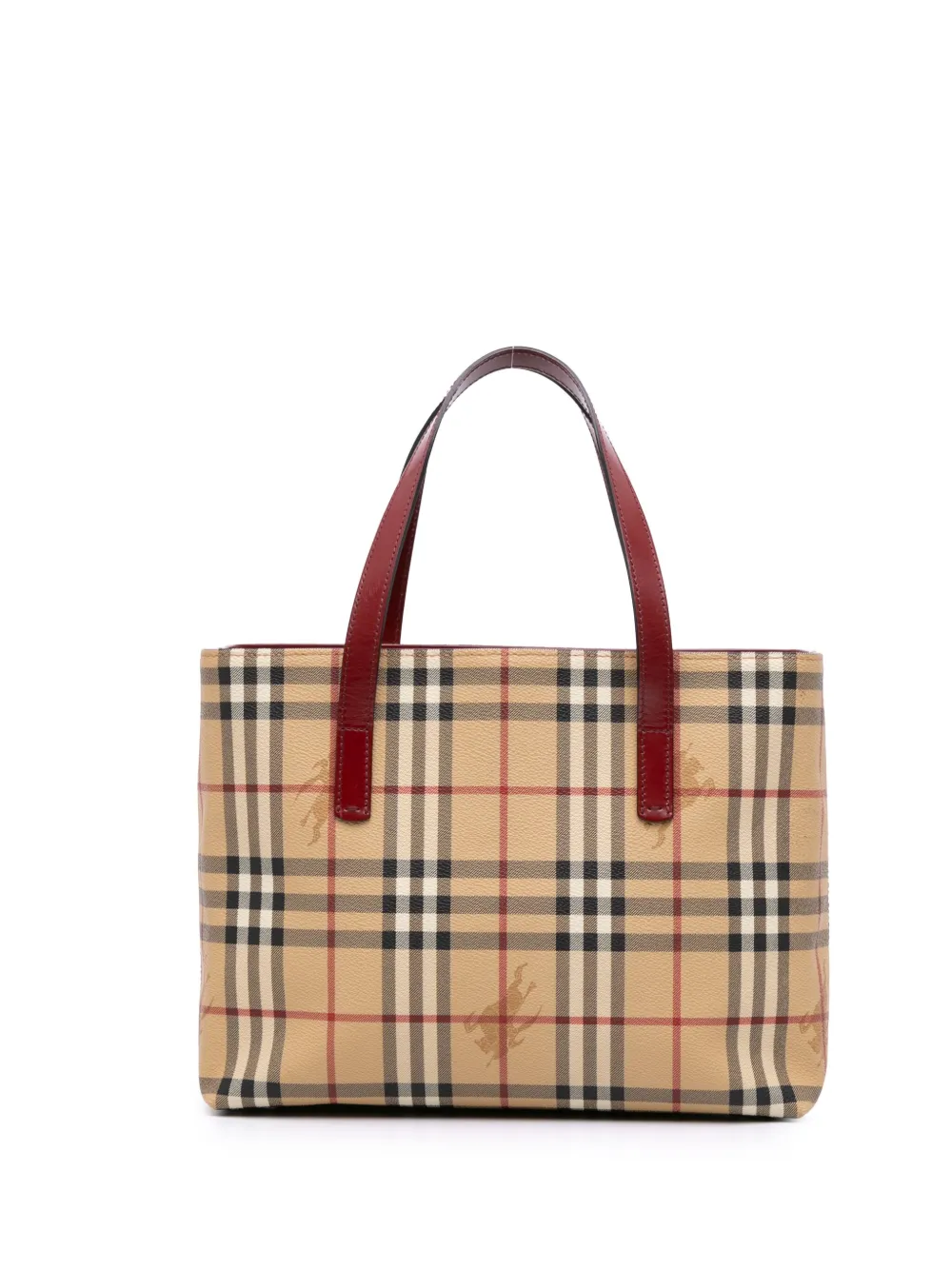 Burberry Pre-Owned 2000-2017 Haymarket Check Coated Canvas tote bag | Brown | Image 1