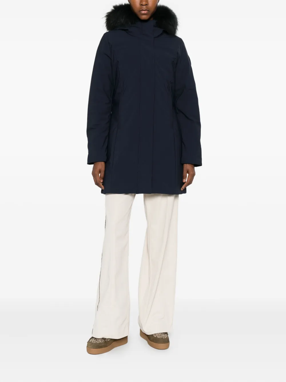 Bomboogie Vienna Hooded Parka In Blue