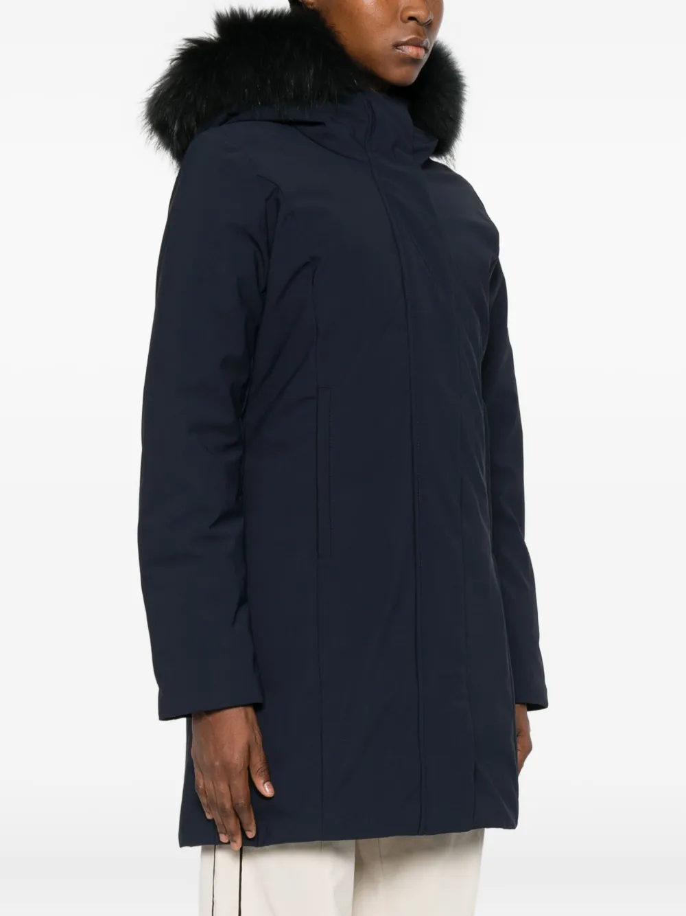 Bomboogie Vienna Hooded Parka In Blue