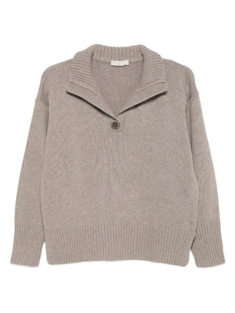 Intrecci knitted polo top