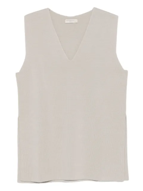 Intrecci V-neck sleeveless top