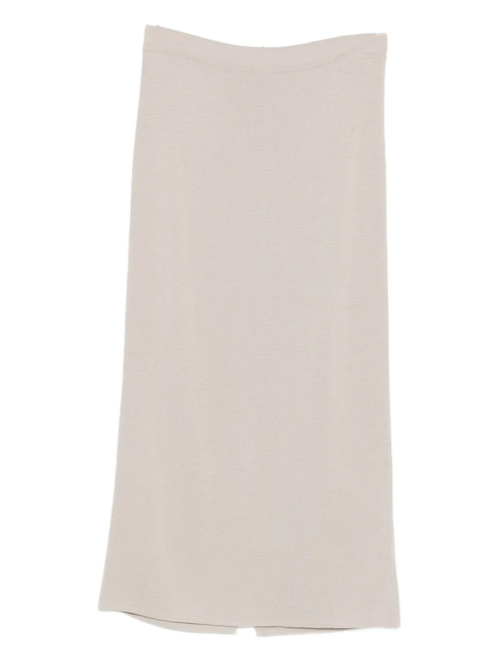 Intrecci Rear-slit Midi Skirt In Neutral