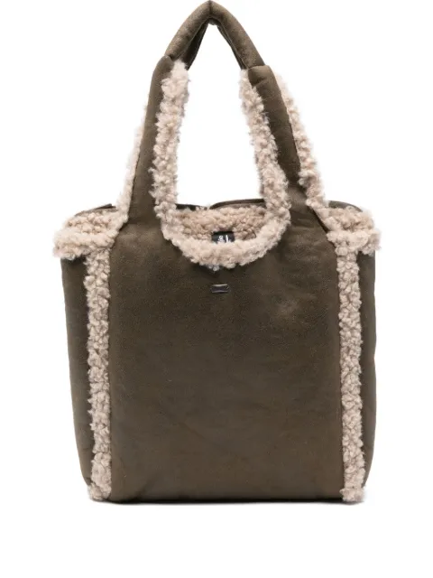 bomboogie Bolsa tote com acabamento de pelos