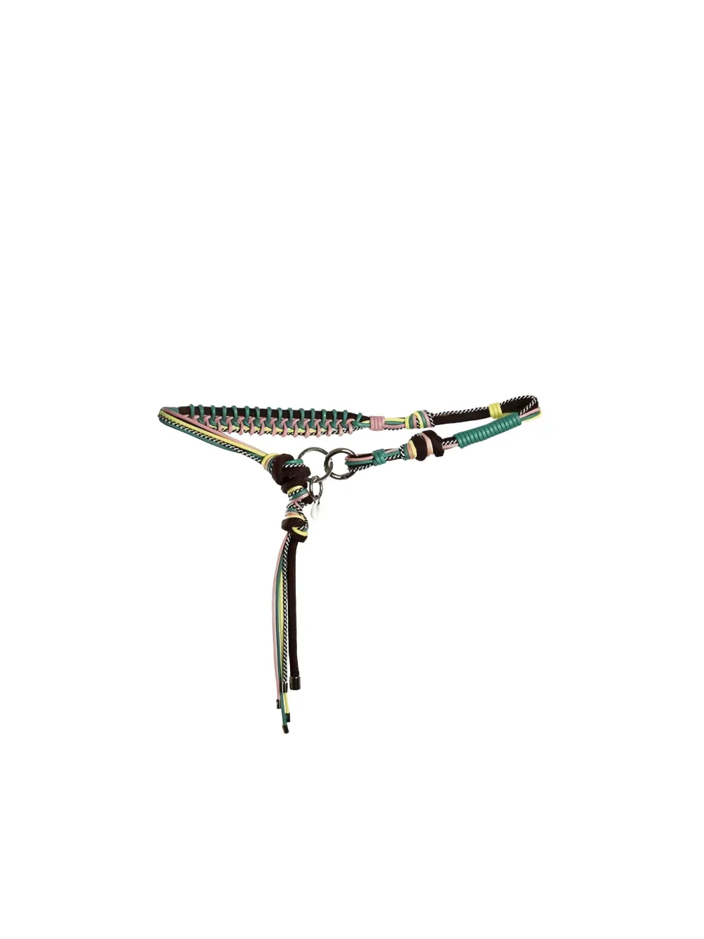 KASHURA braided string belt - Groen
