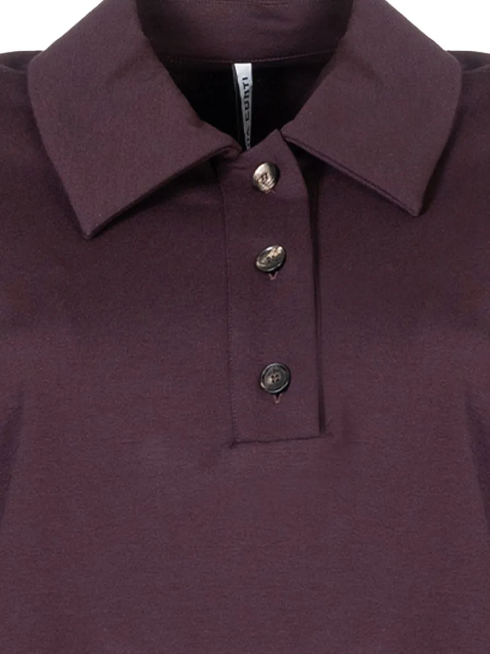 Liviana Conti buttoned polo top - Paars
