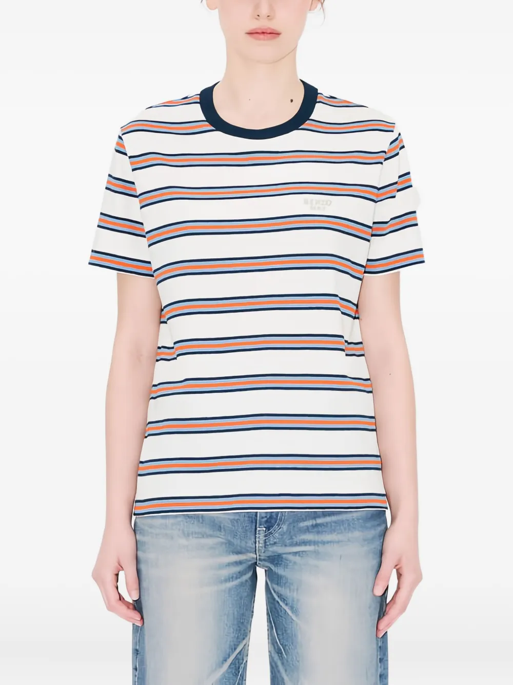 Kenzo Coast Lines Striped T-shirt In White