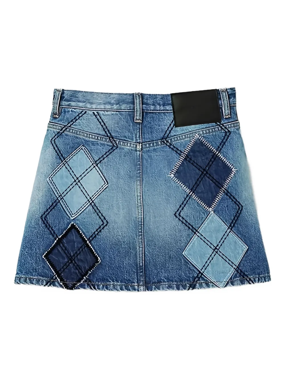 Marc Jacobs Patchwork Mini Skirt In Blue