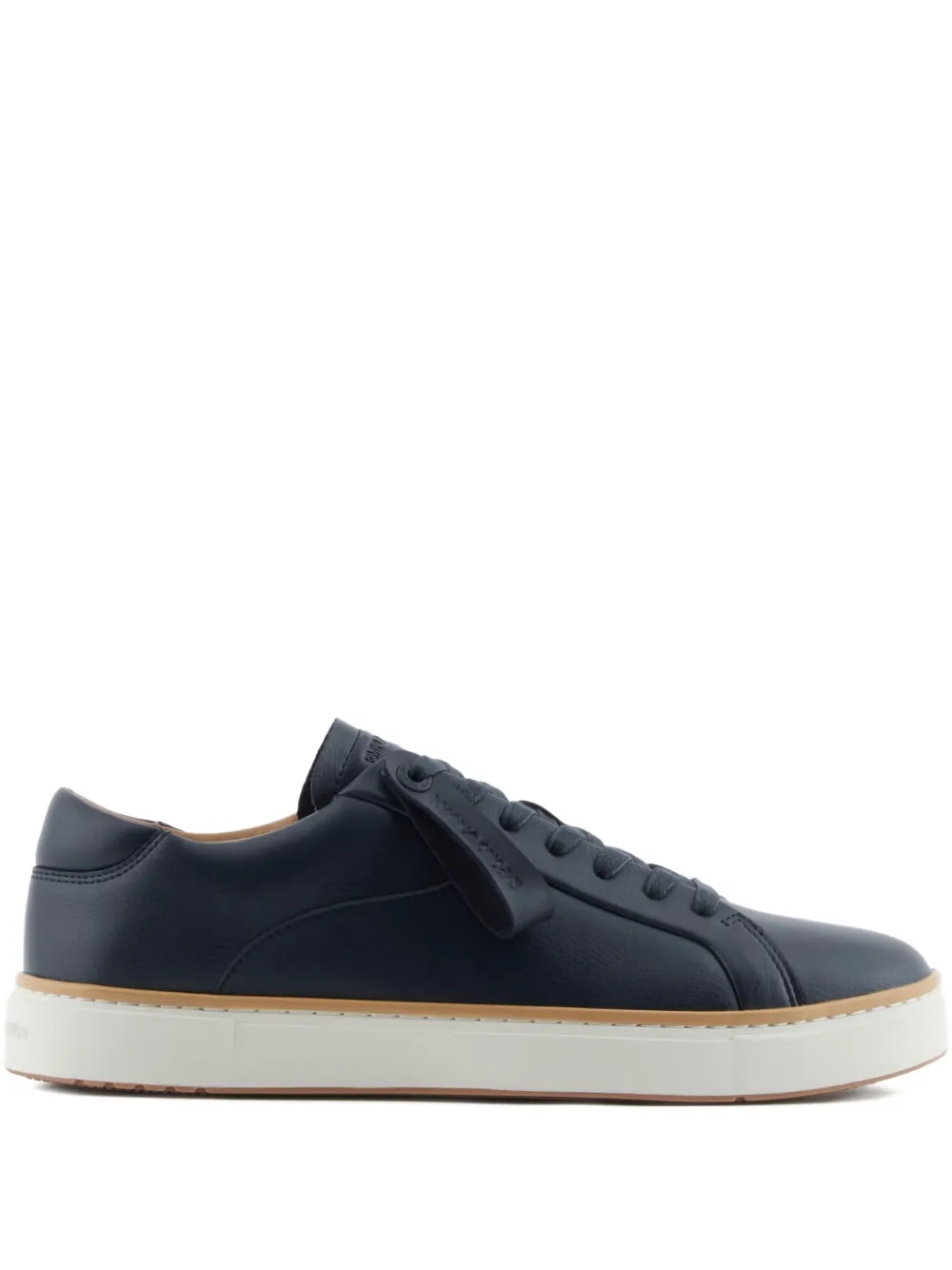 Emporio Armani lace-up round toe sneakers Blauw