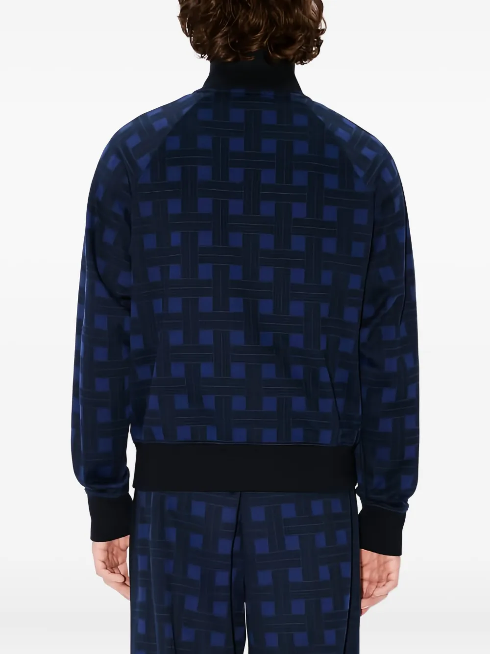 Kenzo Trainingsjack met rits en geweven jacquard Blauw
