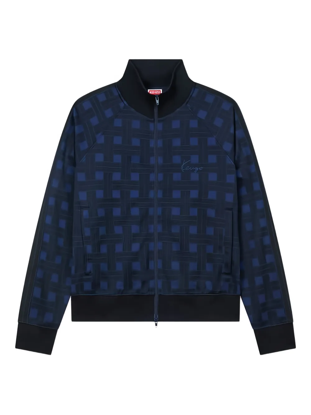 Kenzo Weave jacquard zip track jacket | Blue | Image 1