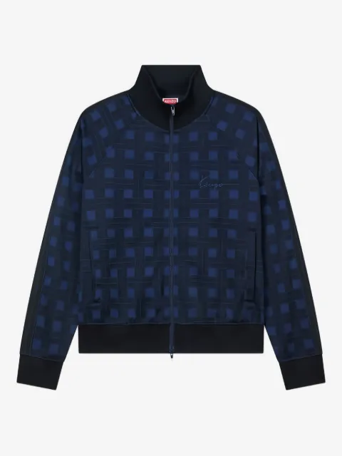 Kenzo Weave jacquard zip track jacket