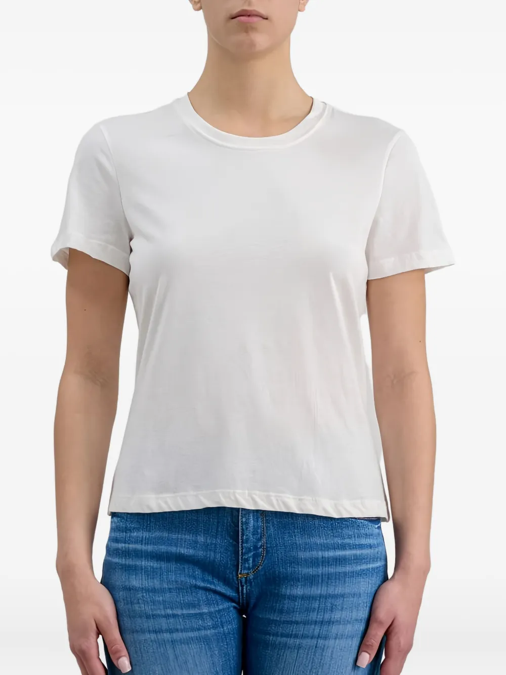 Ag Crew-neck Short-sleeve T-shirt In White