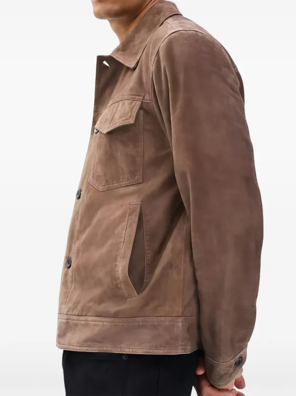 Rag Bone Suede Jacket Brown FARFETCH