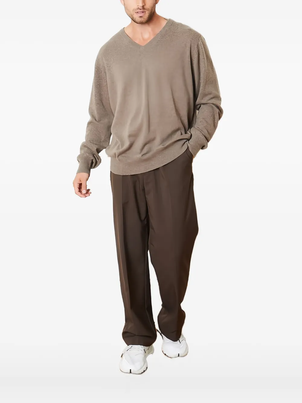 vue sur mer  Halou V-neck T-shirt | Brown | Image 1