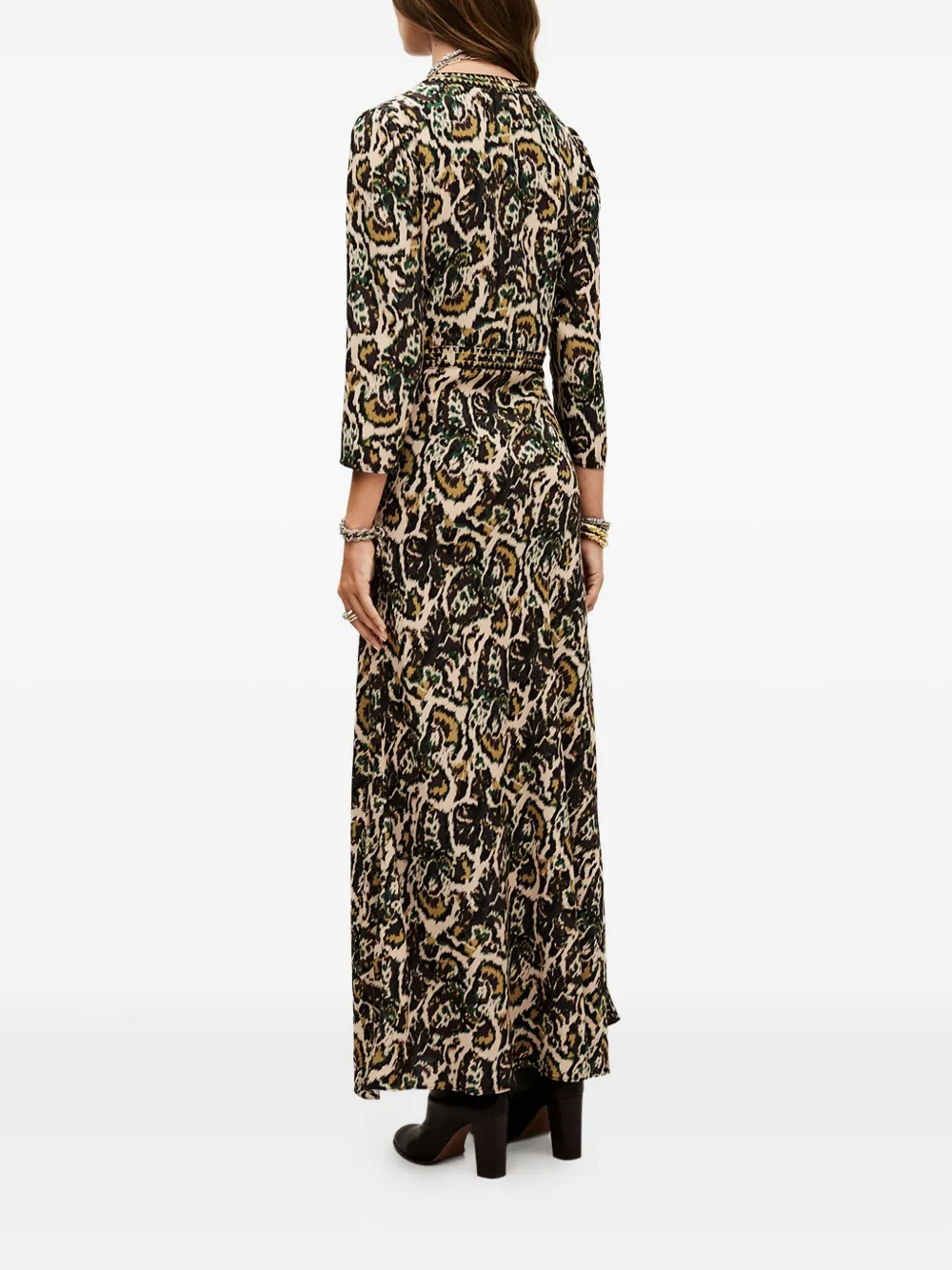 Ba&sh Onoa Printed Maxi Dress In Brown