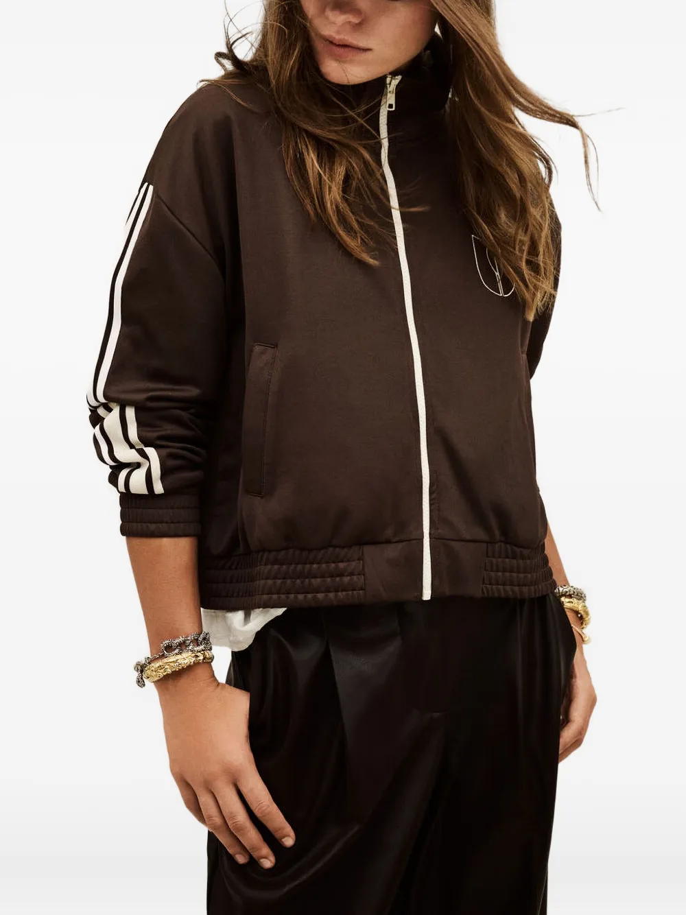 Ba&sh Jimi Stripe Sweatshirt In Brown