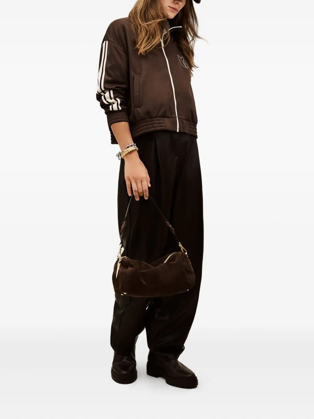 Ba&sh Jimi Stripe Sweatshirt In Brown