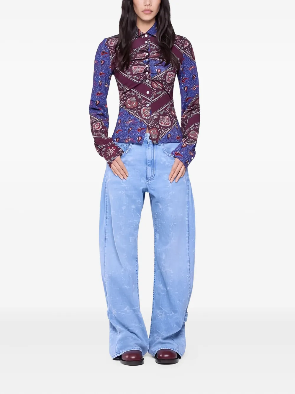 Rabanne paisley-print shirt - Paars