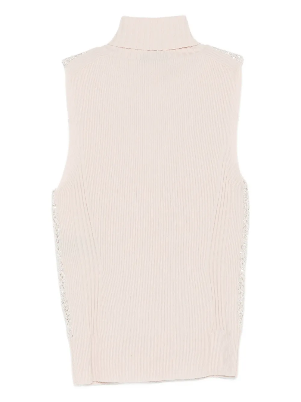 D Exterior Sequin Lattice Sweater In Neutral