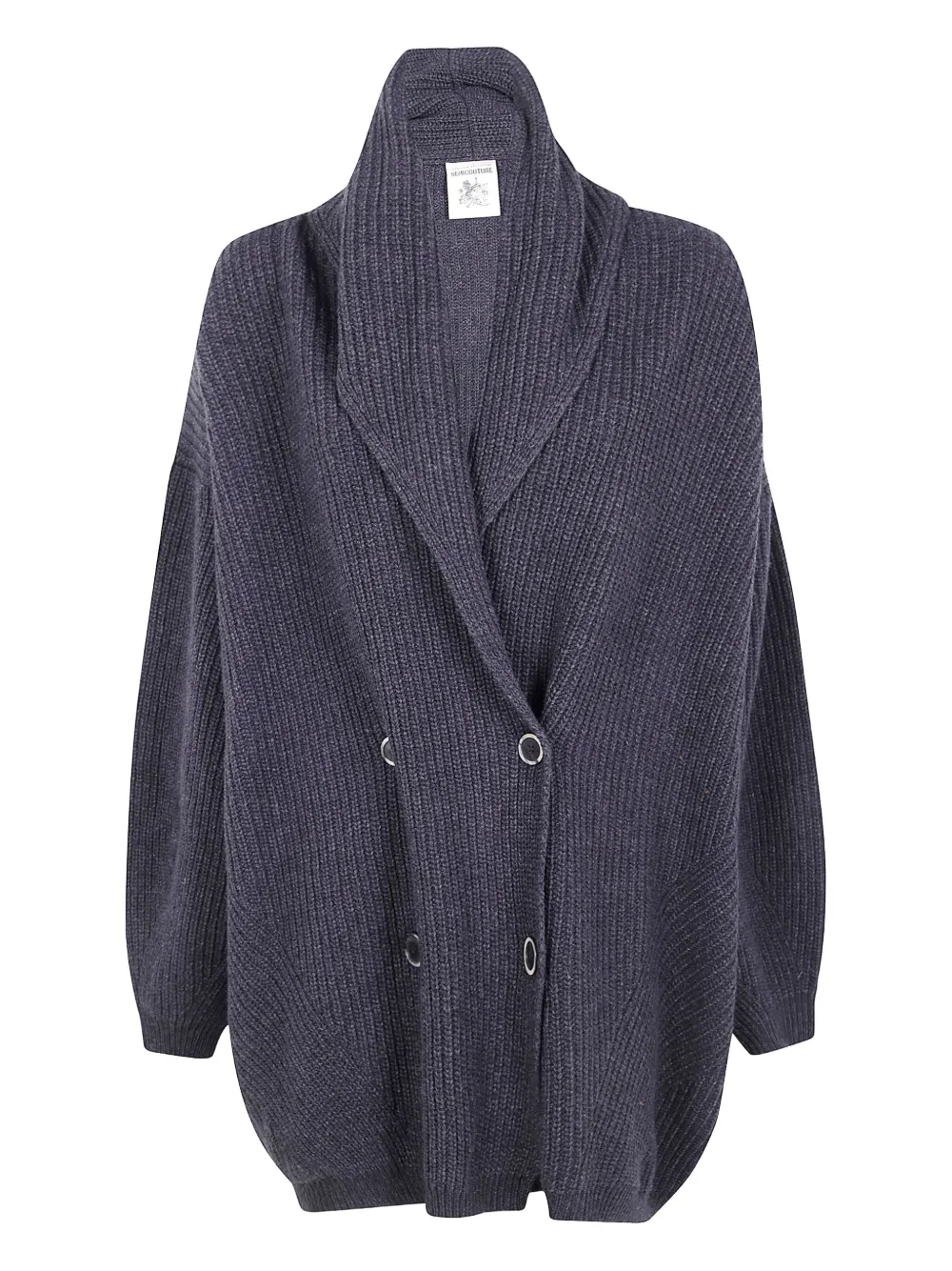 Semicouture double-breasted shawl-collar cardigan | Grey | Image 1