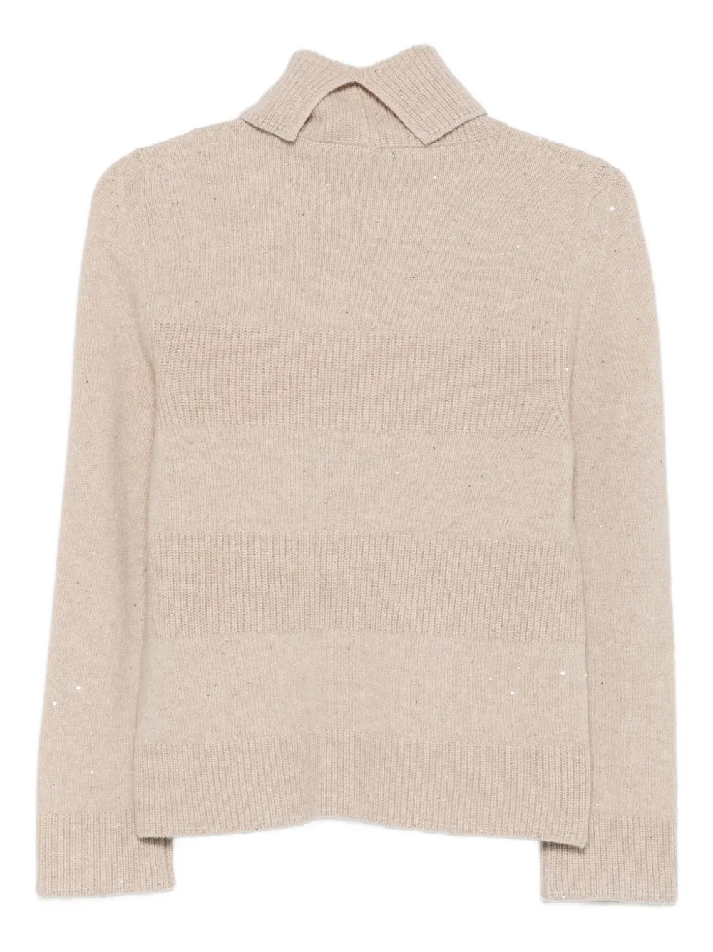 D.Exterior striped roll-neck sweater | Knitted Sweaters | Image 2
