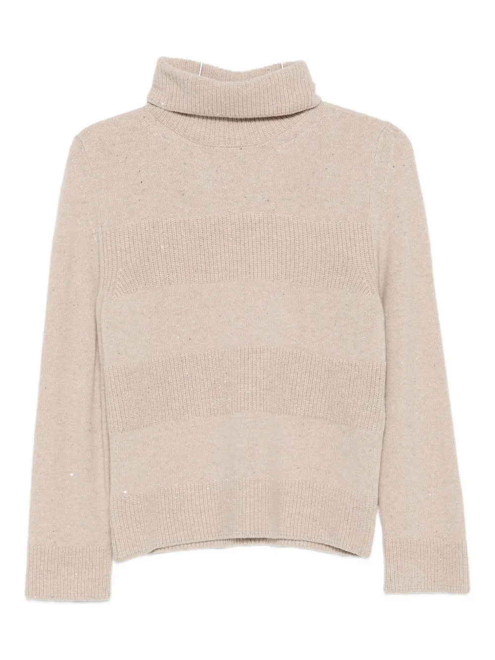 D.Exterior striped roll-neck sweater | Neutrals | Image 1