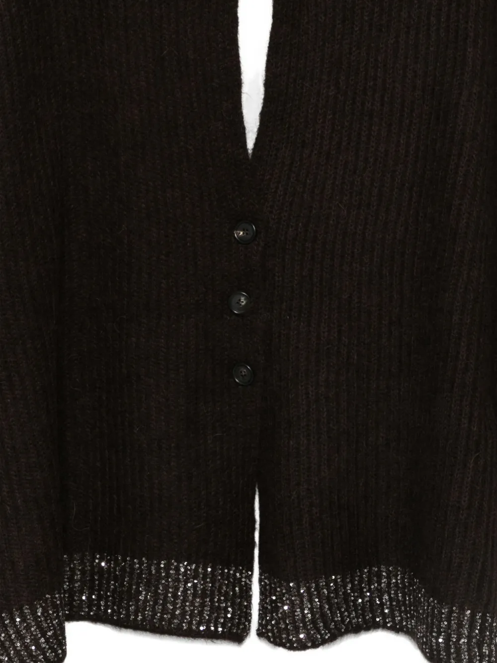 D Exterior Button-down Embellished Coat In Brown