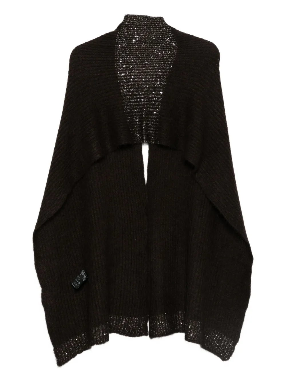 D Exterior Button-down Embellished Coat In Brown