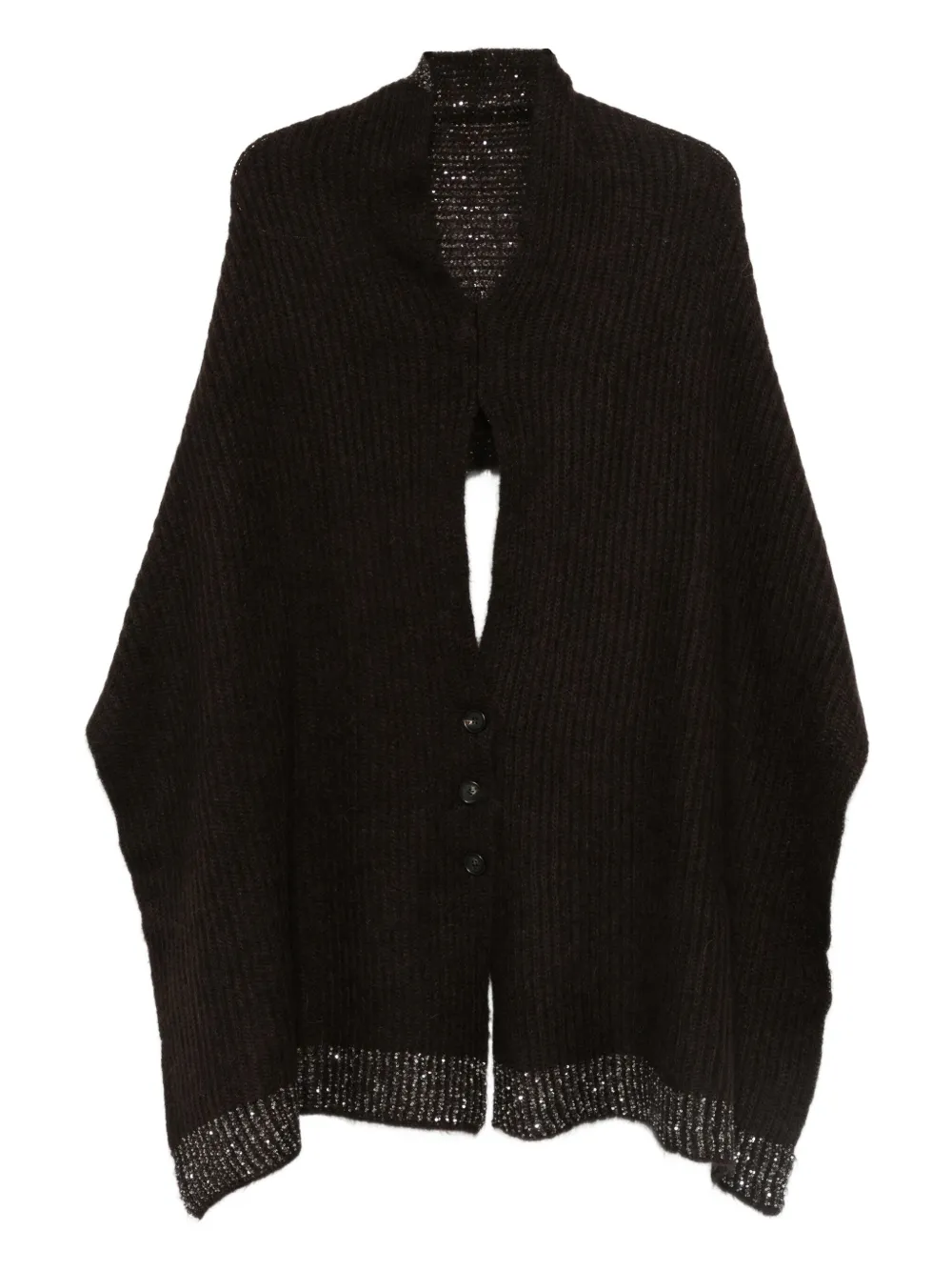 D.Exterior button-down embellished coat | Brown | Image 1
