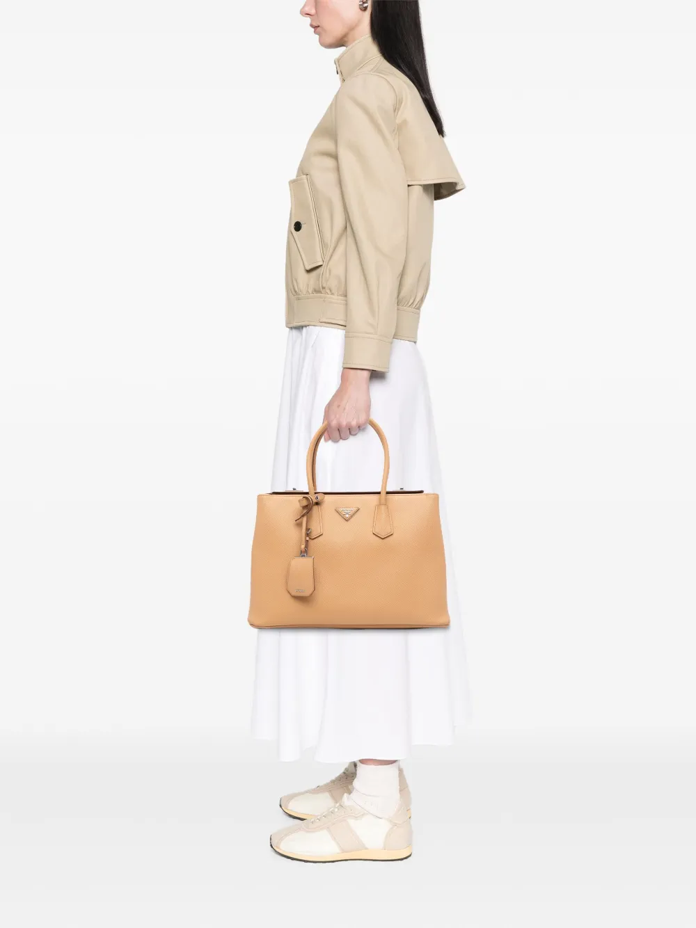 Prada Pre-Owned 2000-2025 Saffiano Cuir Twin Lock satchel | Pre-Owned | Image 2