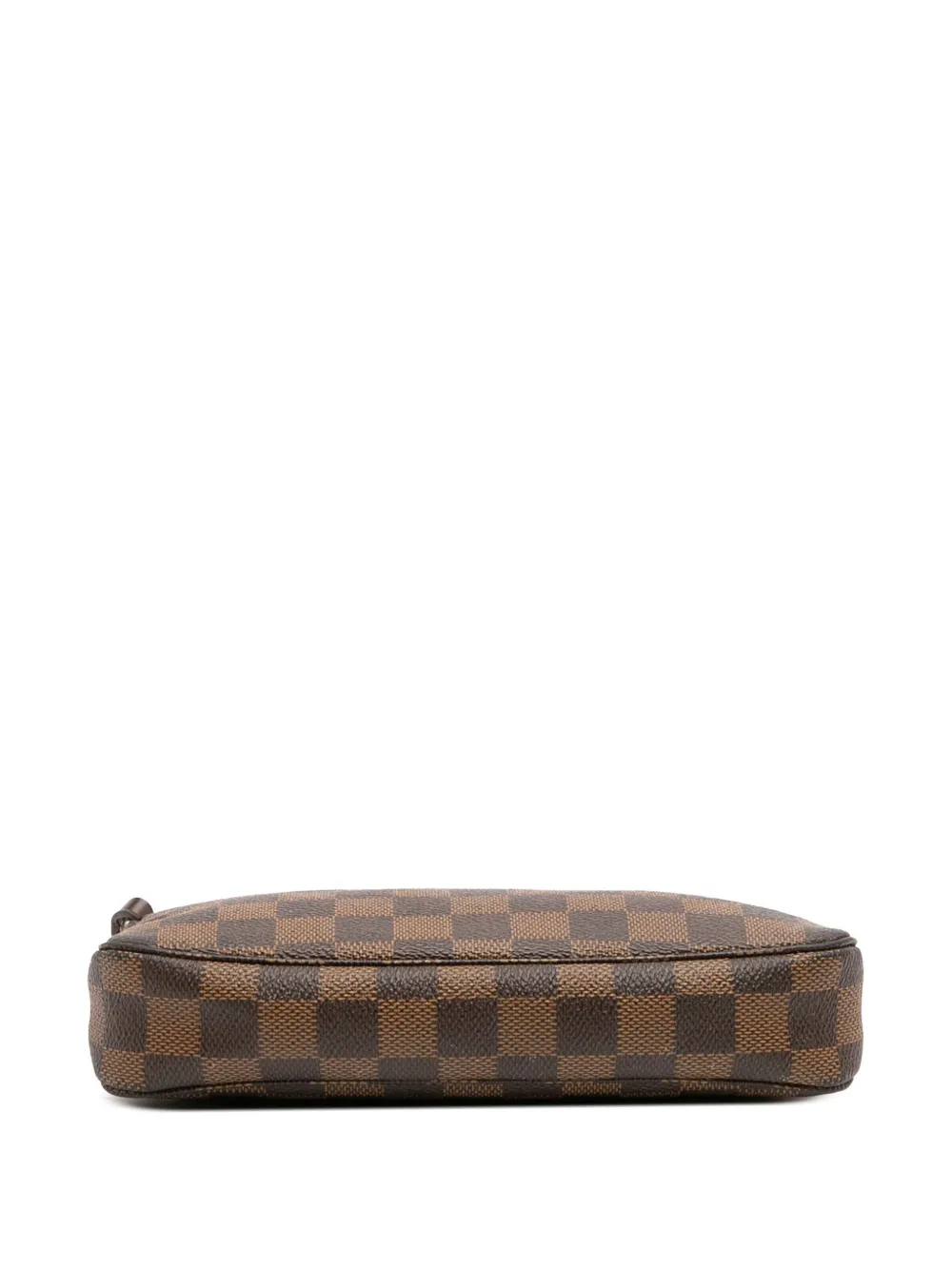 Pre-owned Louis Vuitton 2009 Damier Ebene Pochette Accessoires Shoulder Bag In Brown
