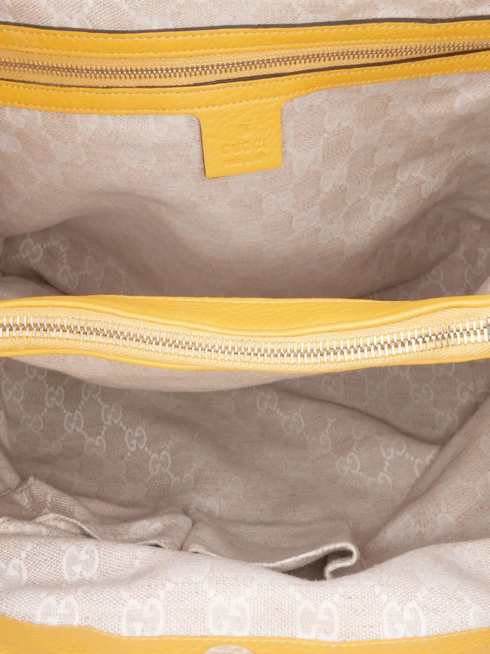Pre-owned Gucci 2016-2025 Medium Leather Bamboo Diana Tote Bag In Yellow