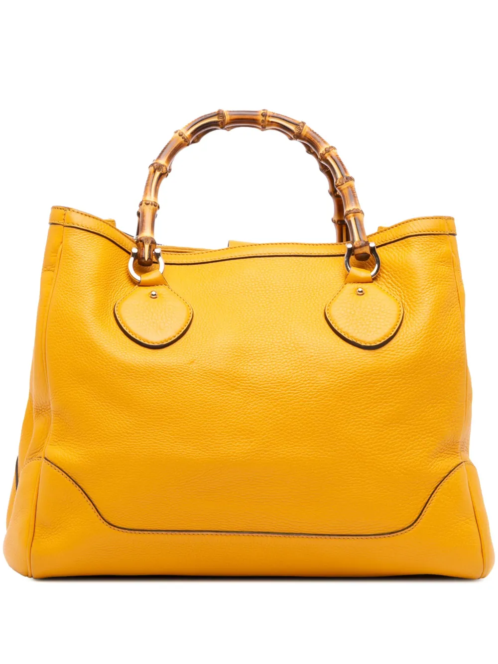 Gucci Pre-Owned 2016-2025 Medium Leather Bamboo Diana tote bag | Yellow | Image 1