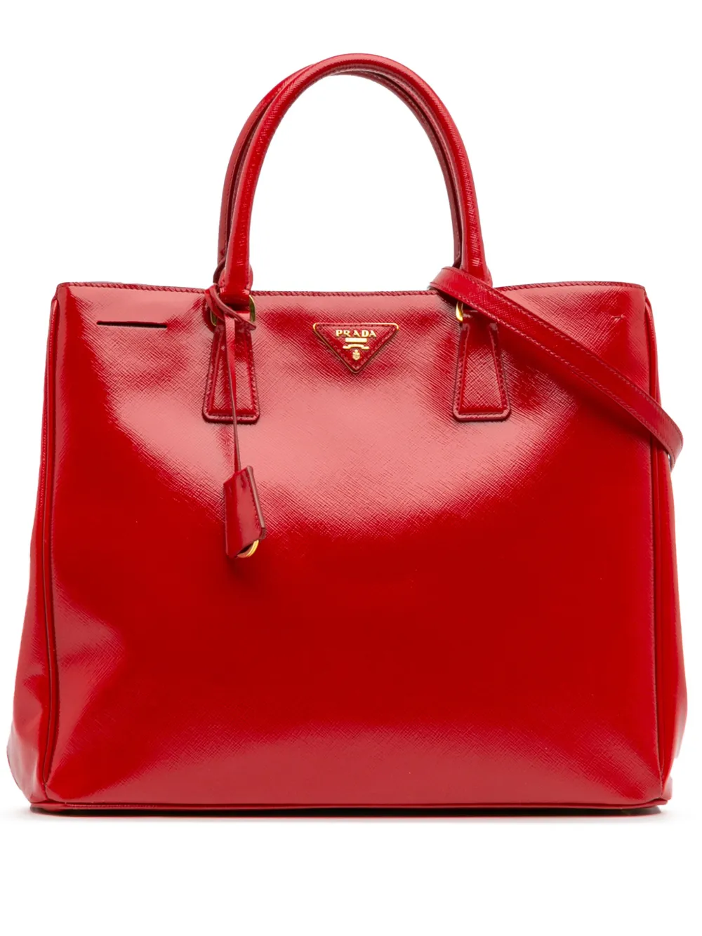 Prada Pre-Owned 2000-2025 Large Saffiano Vernice Galleria satchel | Red | Image 1