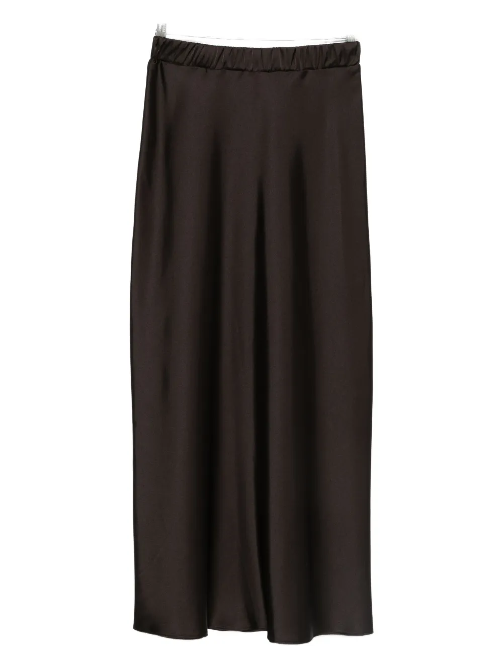 D Exterior Pleated Detail Skirt In Brown