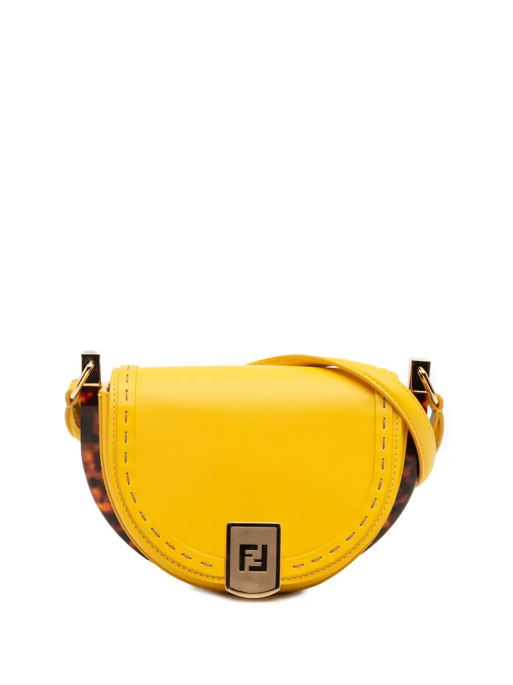 Fendi Pre-Owned 2010-2025 Leather Moonlight crossbody bag | Yellow | Image 1
