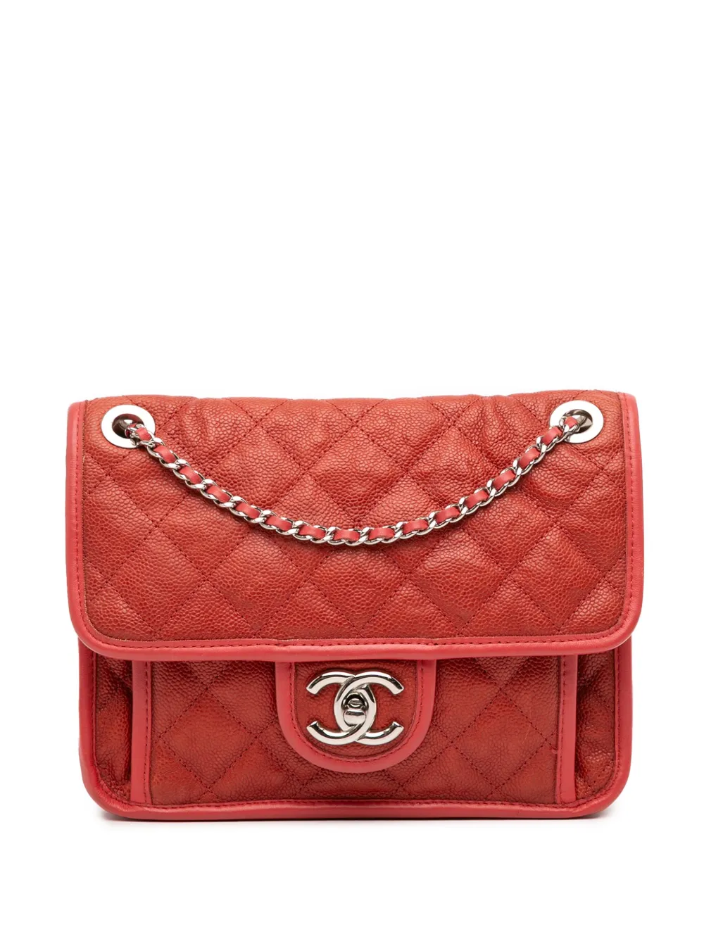 CHANEL Pre-Owned شنطة كتف 'فرينش ريفييرا' كافيار صغيرة بقلاب 2011 | أحمر | Image 1
