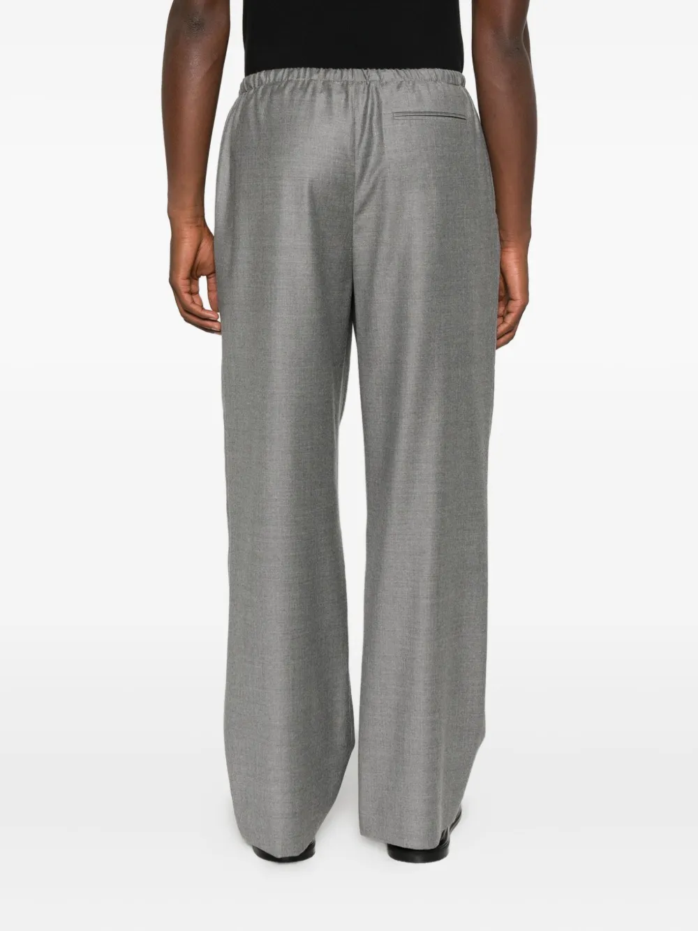 The Row Wool Straight-leg Trousers In Gray