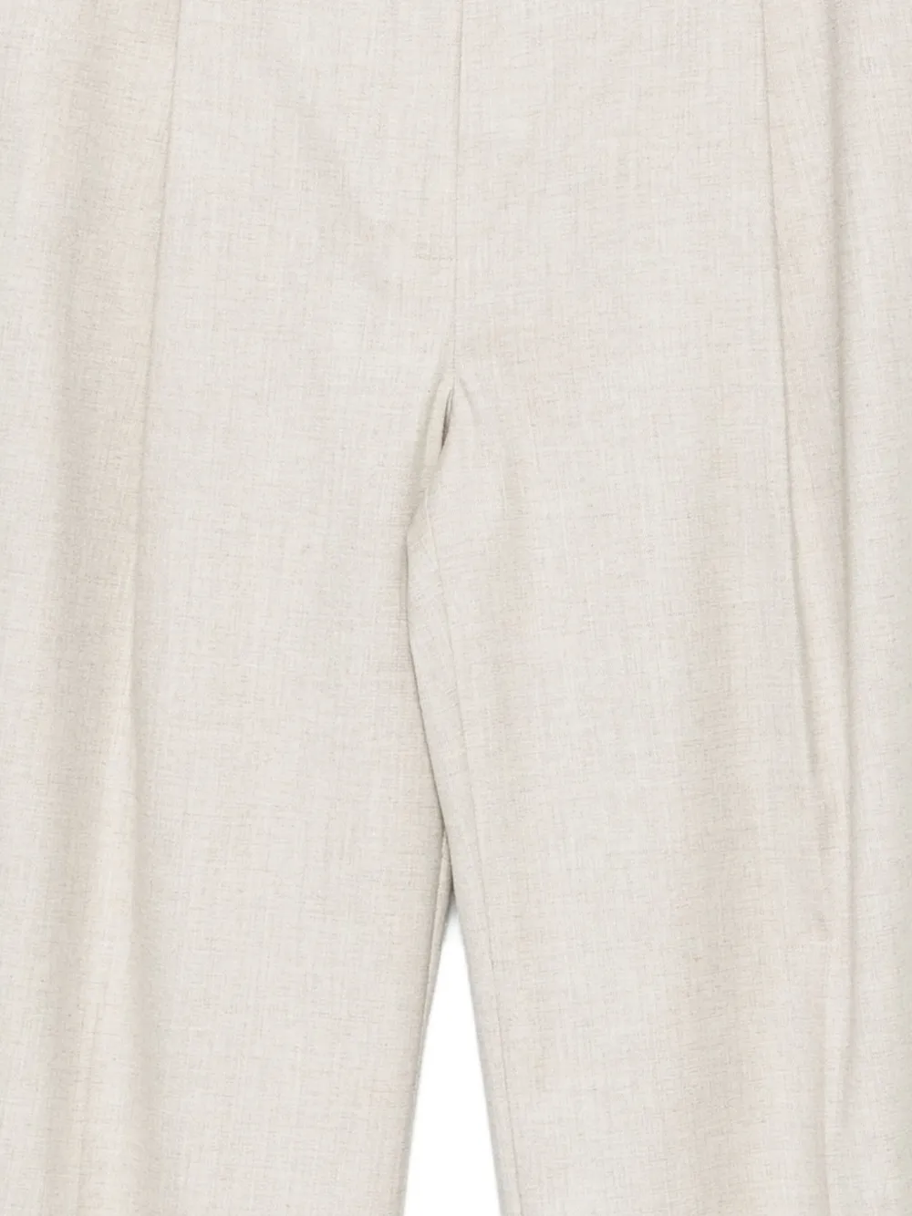 D Exterior Wide-leg Trousers With High Waist In Neutral
