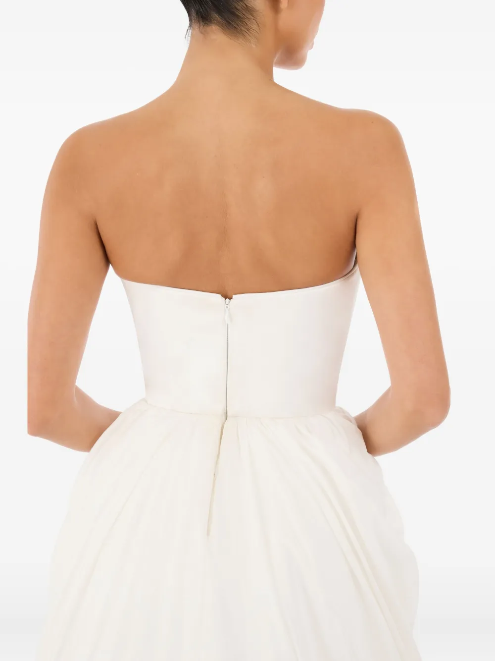 Jenny Packham Antonia Ruffled Bow Dress In White