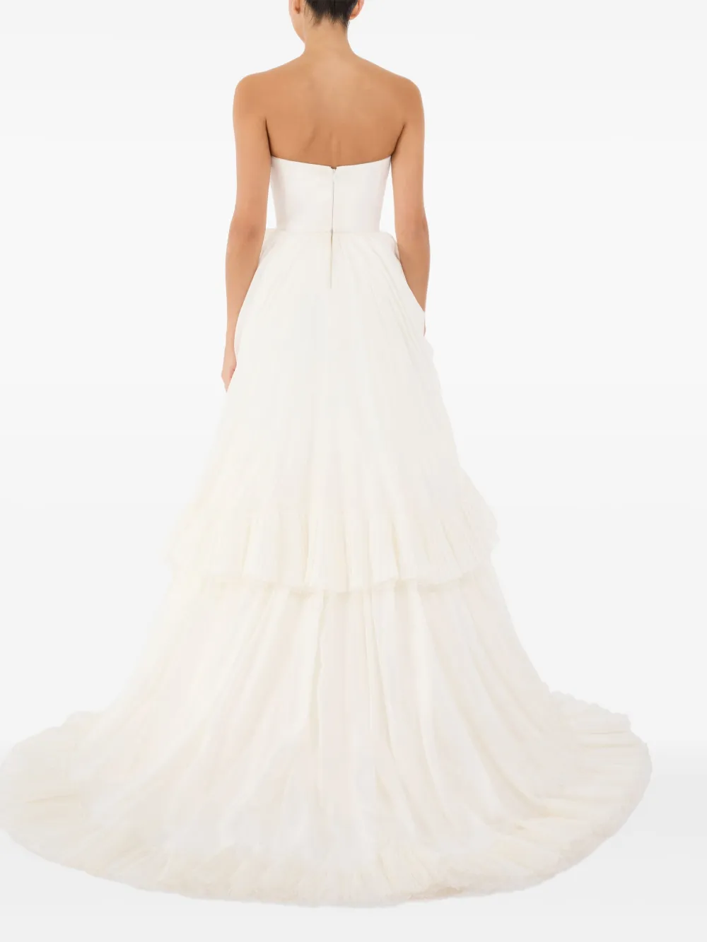 Jenny Packham Antonia jurk met ruches en strik Wit