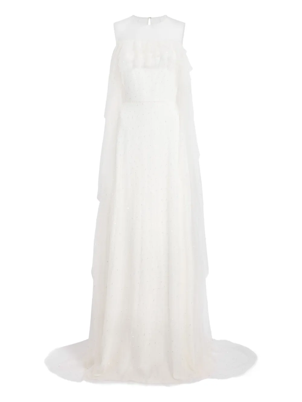 Jenny Packham Trevi ruffled dress - Bianco