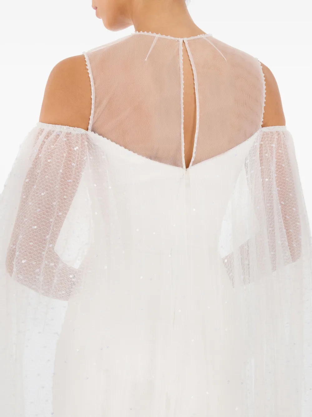 Jenny Packham Trevi jurk met ruches Wit