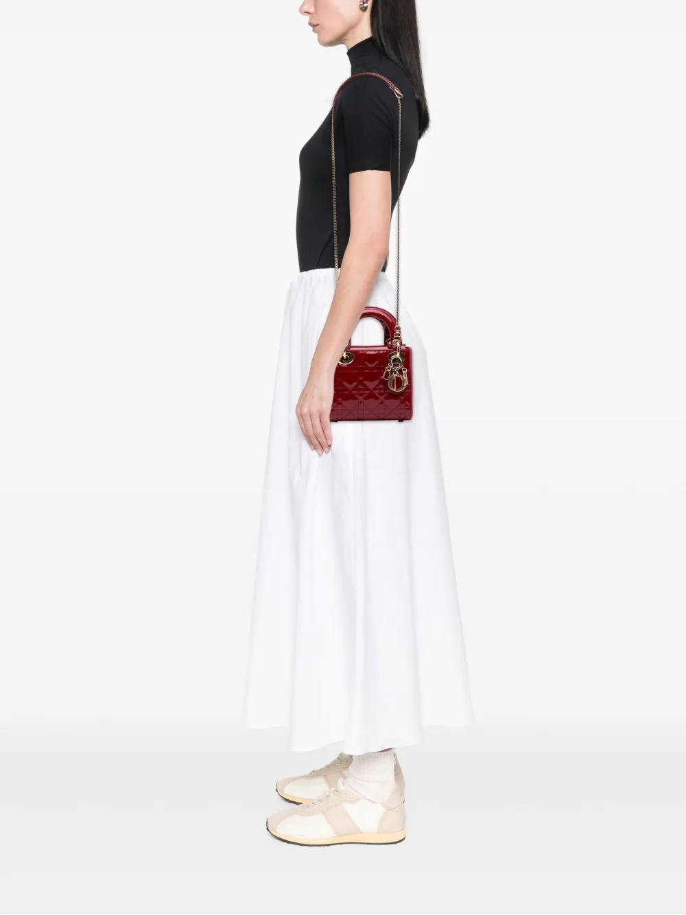 Christian Dior Pre-Owned 2018 Mini Patent Cannage Lady Dior satchel | Pre-Owned | Image 2