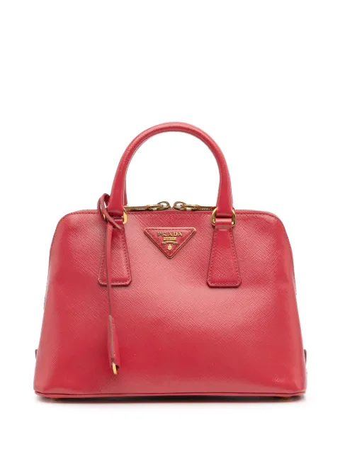 Prada Pre-Owned bolsa satchel Vernice Promenade pequeña en piel saffiano de edición limitada 2010-2025
