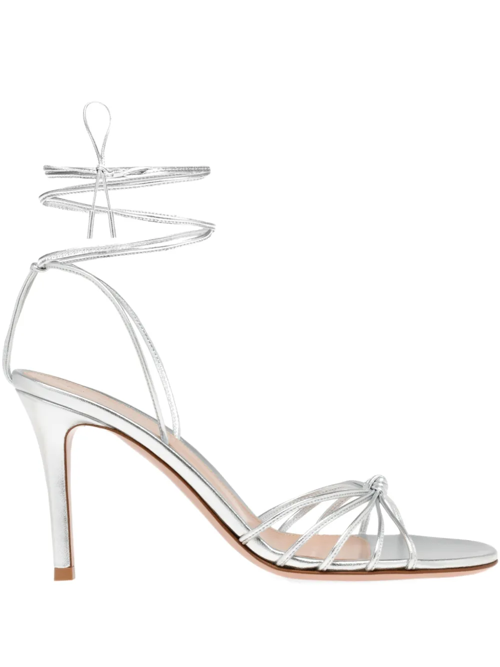 Gianvito Rossi 85mm Gwyneth Sandals In Silver