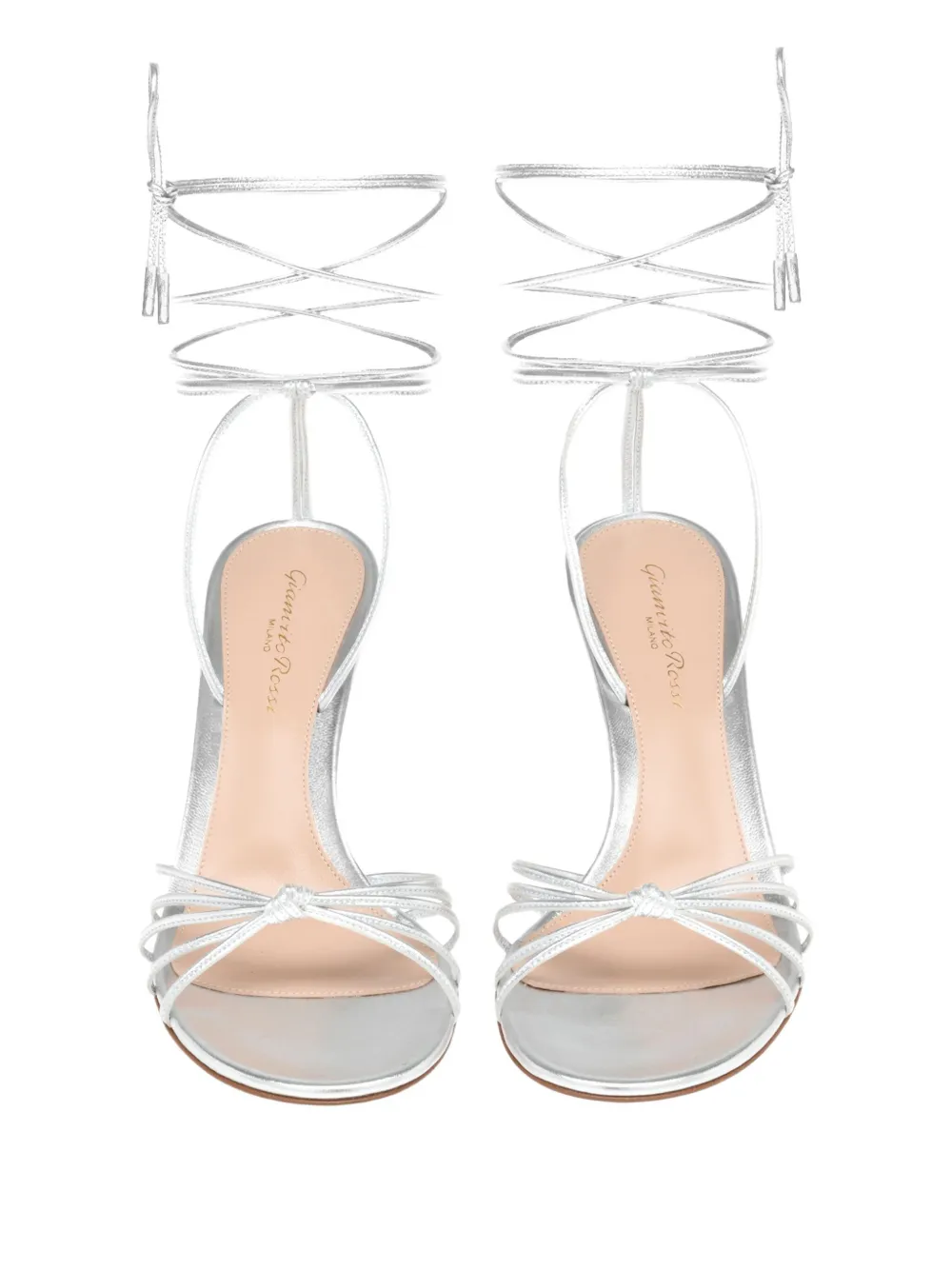 Gianvito Rossi 85mm Gwyneth Sandals In Silver